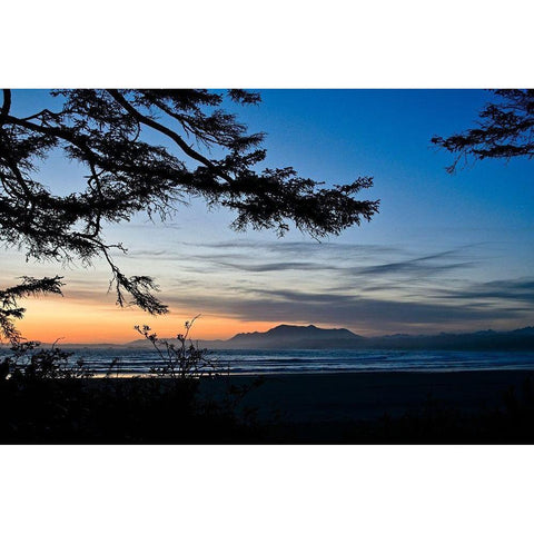 Distant Shores Black Modern Wood Framed Art Print with Double Matting by Burdick, Chuck