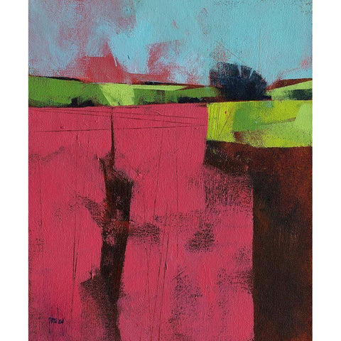 Herefordshire Field White Modern Wood Framed Art Print by Bailey, Paul