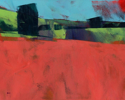 Herefordshire Red White Modern Wood Framed Art Print with Double Matting by Bailey, Paul