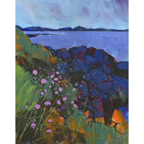 Llyn Rocks Black Modern Wood Framed Art Print by Bailey, Paul