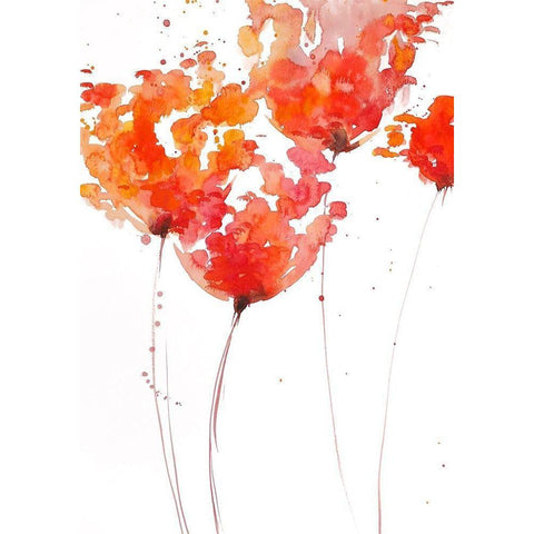 Tangerine Tango 1 White Modern Wood Framed Art Print by Binkin, Lesia