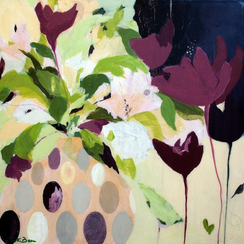 Amelia White Modern Wood Framed Art Print with Double Matting by Beer, Pamela K.