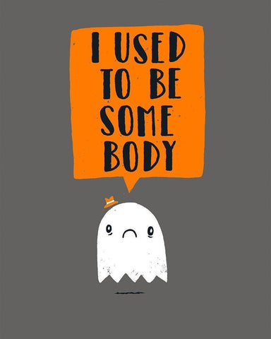 I Used To Be Some Body White Modern Wood Framed Art Print with Double Matting by Buxton, Michael