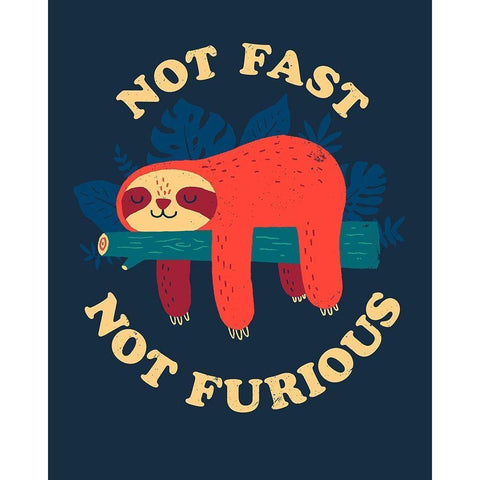 Not Fast, Not Furious White Modern Wood Framed Art Print by Buxton, Michael