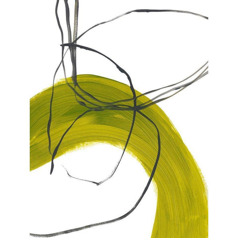 Citron Fusion No. 1 White Modern Wood Framed Art Print by Baker, Bronwyn