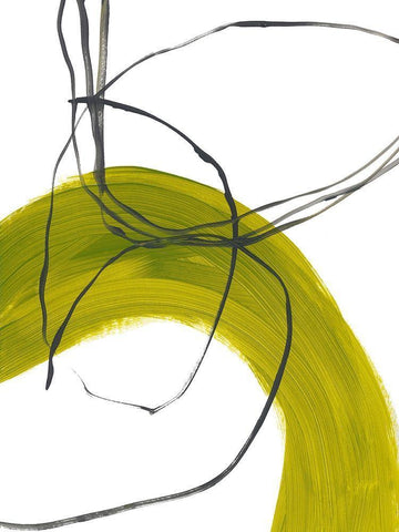 Citron Fusion No. 1 White Modern Wood Framed Art Print with Double Matting by Baker, Bronwyn