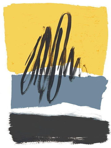Every Which Way No. 1 White Modern Wood Framed Art Print with Double Matting by Baker, Bronwyn