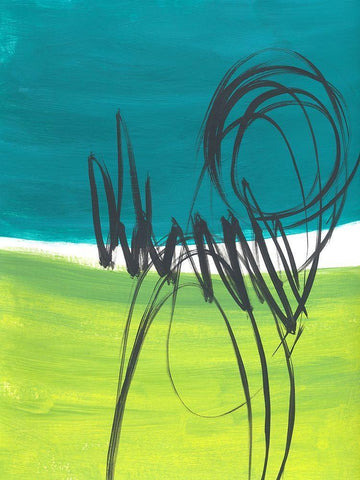 Every Which Way No. 2 White Modern Wood Framed Art Print with Double Matting by Baker, Bronwyn