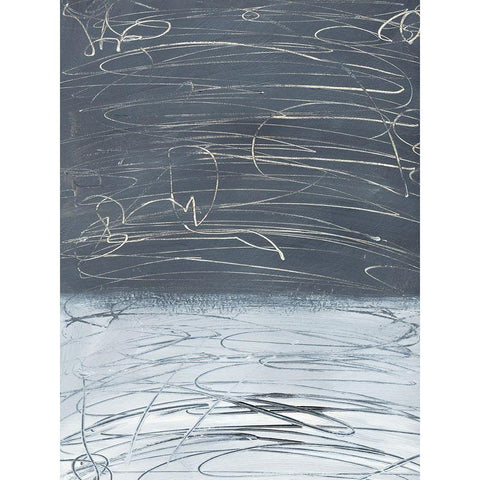 Night Returns Black Modern Wood Framed Art Print by Baker, Bronwyn