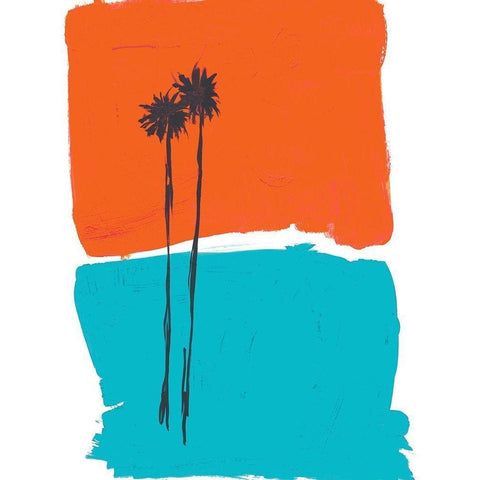 PS Palms Black Modern Wood Framed Art Print by Baker, Bronwyn