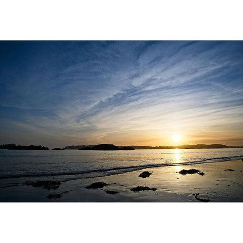 Golden Sunset Black Modern Wood Framed Art Print with Double Matting by Burdick, Chuck