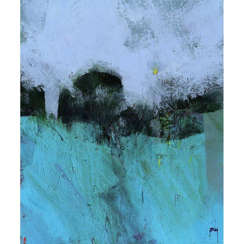 Emerge Black Modern Wood Framed Art Print with Double Matting by Bailey, Paul