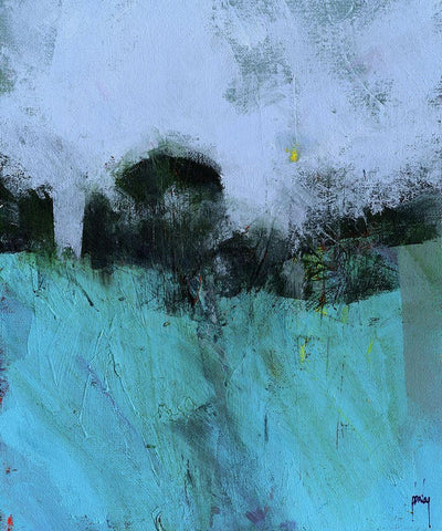 Emerge White Modern Wood Framed Art Print with Double Matting by Bailey, Paul
