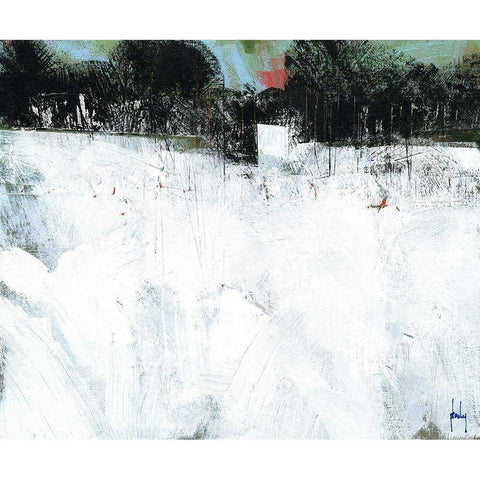 White Void Black Modern Wood Framed Art Print by Bailey, Paul