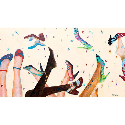 Opening Day at the Salon Black Modern Wood Framed Art Print by Beer, Pamela K.