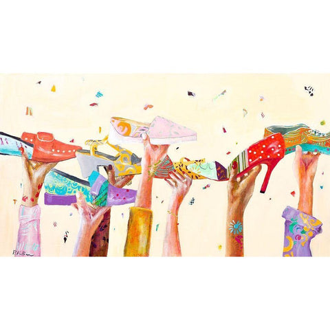 We Stand Together White Modern Wood Framed Art Print by Beer, Pamela K.