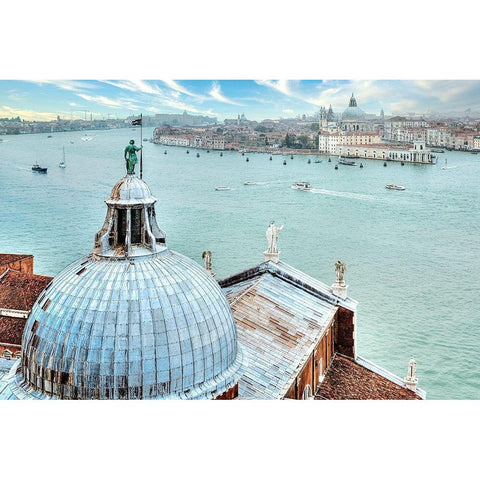 Duomo San Giorgio Maggiore #2 Black Modern Wood Framed Art Print with Double Matting by Blaustein, Alan