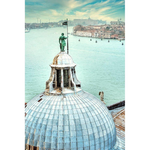 Duomo San Giorgio Maggiore #1 Black Modern Wood Framed Art Print with Double Matting by Blaustein, Alan