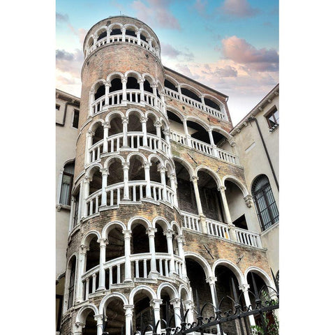 Scala Contarini del Bovolo #1 White Modern Wood Framed Art Print by Blaustein, Alan