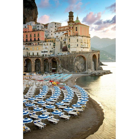 Sunrise Atrani #4 Black Modern Wood Framed Art Print by Blaustein, Alan