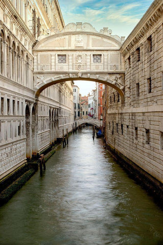 Bridge Of Sighs #1 White Modern Wood Framed Art Print with Double Matting by Blaustein, Alan