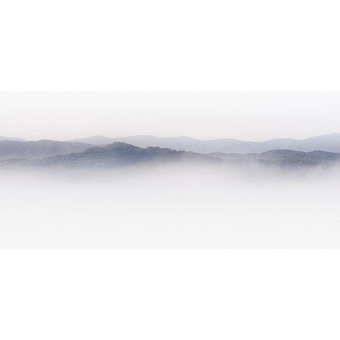 Mountain Tops, Appalachia White Modern Wood Framed Art Print by Bell, Nicholas