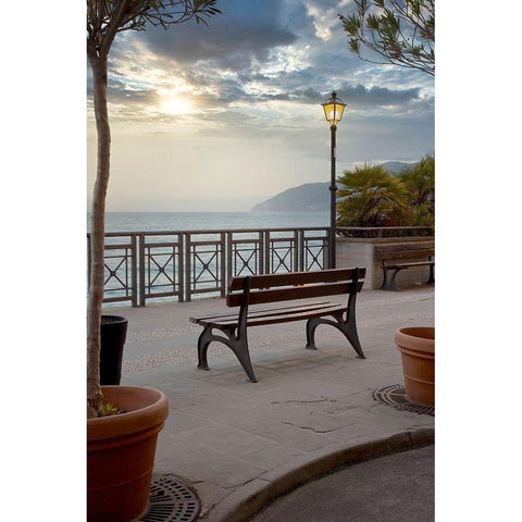 Monterosso Sunrise #2 White Modern Wood Framed Art Print by Blaustein, Alan