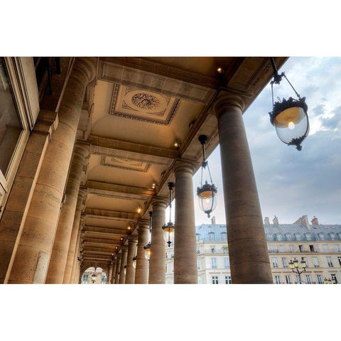 Paris Cityscape II Gold Ornate Wood Framed Art Print with Double Matting by Blaustein, Alan