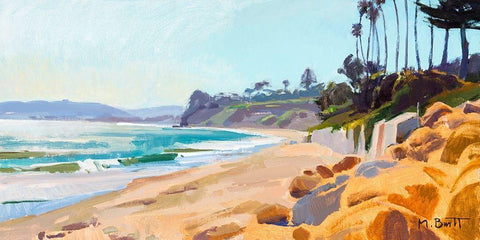 Afternoon Light Black Ornate Wood Framed Art Print with Double Matting by Burtt, Marcia