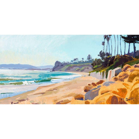 Afternoon Light Gold Ornate Wood Framed Art Print with Double Matting by Burtt, Marcia