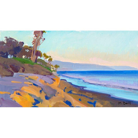 June Light Black Modern Wood Framed Art Print with Double Matting by Burtt, Marcia