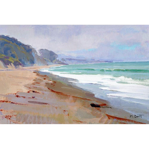 Pearly Morning Black Modern Wood Framed Art Print with Double Matting by Burtt, Marcia
