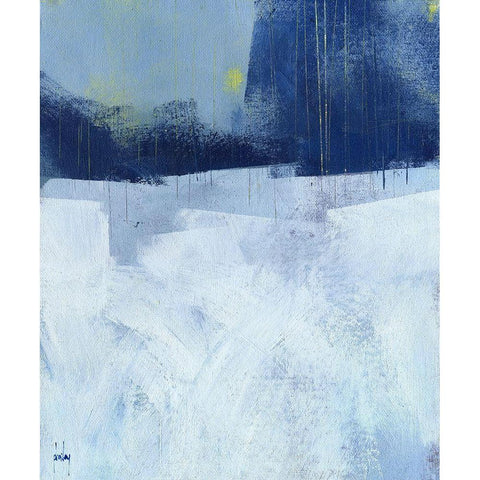 Blue Sticks Black Modern Wood Framed Art Print by Bailey, Paul