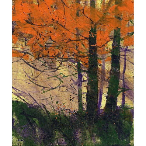 Flame Gold Ornate Wood Framed Art Print with Double Matting by Bailey, Paul