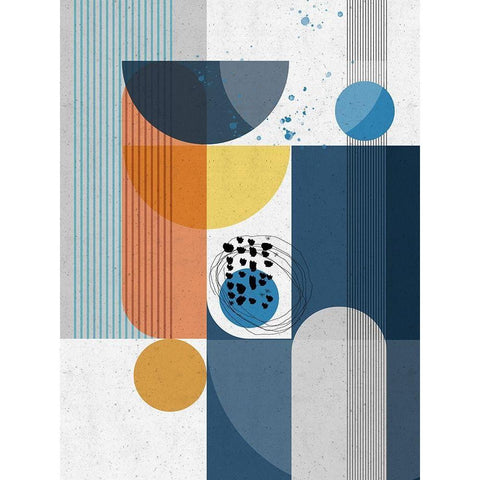 Centurian Black Modern Wood Framed Art Print with Double Matting by Banerjee, Ishita