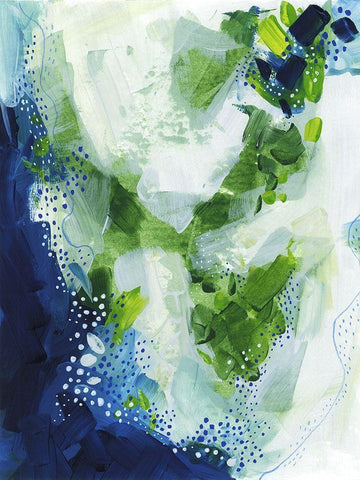 Interlude White Modern Wood Framed Art Print with Double Matting by Banerjee, Ishita