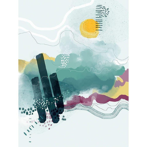 Seafoam Black Modern Wood Framed Art Print by Banerjee, Ishita
