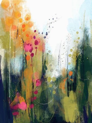 Wildwood White Modern Wood Framed Art Print with Double Matting by Banerjee, Ishita