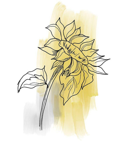 Botanique en Gris 2 White Modern Wood Framed Art Print with Double Matting by Baker, Bronwyn