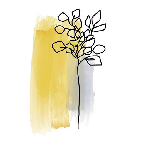 Botanique en Gris 3 Black Modern Wood Framed Art Print by Baker, Bronwyn