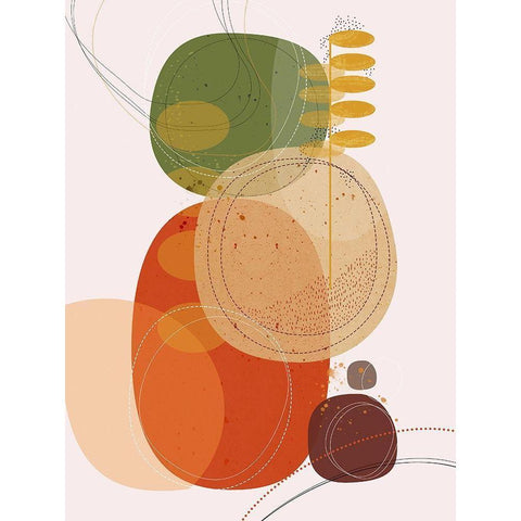 Autumn Sunset White Modern Wood Framed Art Print by Banerjee, Ishita