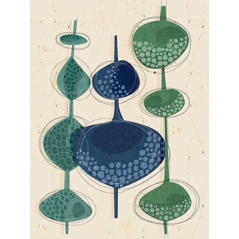 Towering Trees White Modern Wood Framed Art Print by Banerjee, Ishita