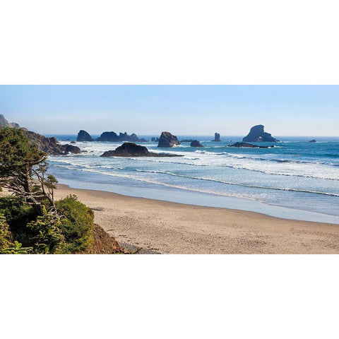West Coast Getaway Black Modern Wood Framed Art Print with Double Matting by Broom, Michael