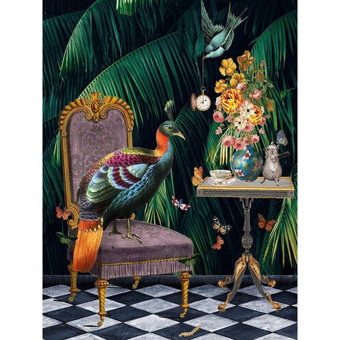 Tea Time White Modern Wood Framed Art Print by Brothers, Erika C.