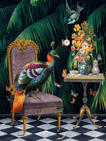 Tea Time White Modern Wood Framed Art Print with Double Matting by Brothers, Erika C.