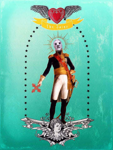 The Saint White Modern Wood Framed Art Print with Double Matting by Brothers, Erika C.