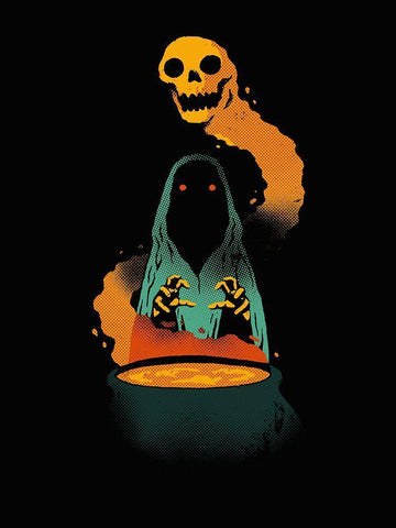 Conjure White Modern Wood Framed Art Print with Double Matting by Buxton, Michael