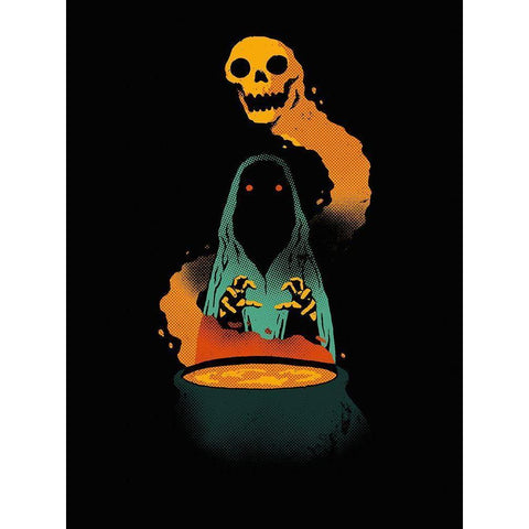 Conjure Black Modern Wood Framed Art Print with Double Matting by Buxton, Michael