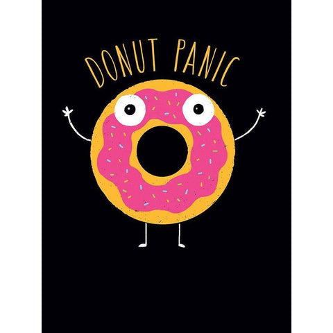 Donut Panic Gold Ornate Wood Framed Art Print with Double Matting by Buxton, Michael