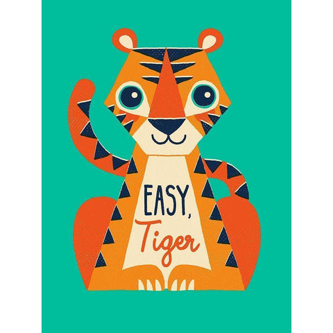Easy Tiger Black Modern Wood Framed Art Print with Double Matting by Buxton, Michael